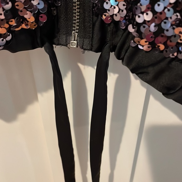 Gap zip front purple sequins jacket size M - Picture 5 of 6